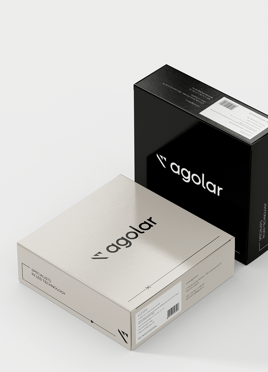 Branding para Agolar, realizado por el estudio de diseño gráfico y web Lur Carratalá